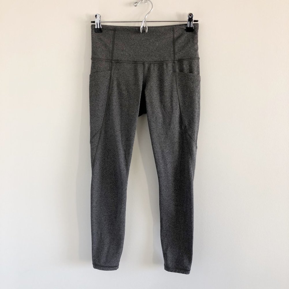 Athleta Stash Pocket Salutation Tight Gray S - Petite